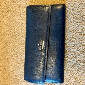 Kate Spade Midnight Blue Leather Clutch